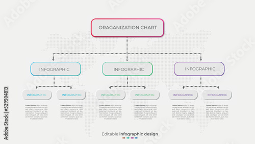 Modern business organization chart and diagram design