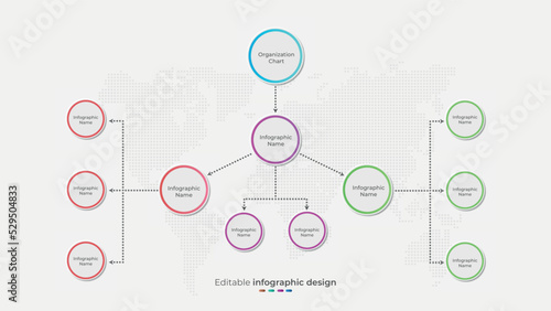 	
Modern business organization chart and diagram design