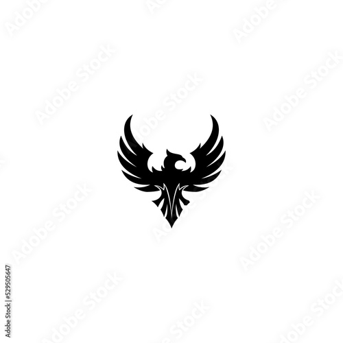 Black Eagle Wings logo design template © wida