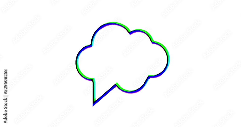Obraz premium speech bubble with cloud 