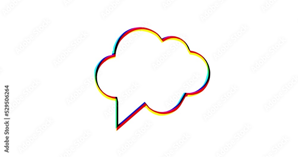 speech bubble with cloud	