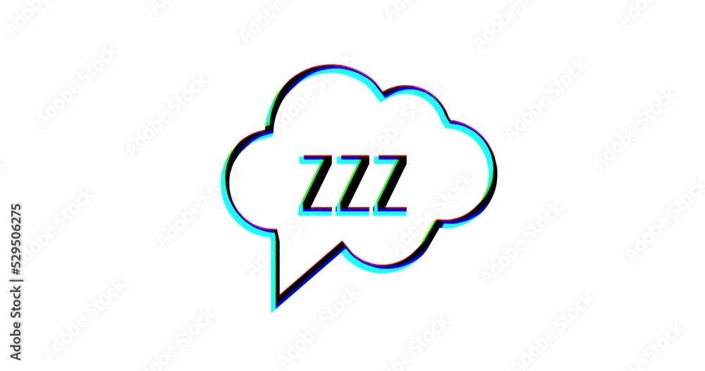 Z-z-z text on text bubble Z-z-z text on text bubble
