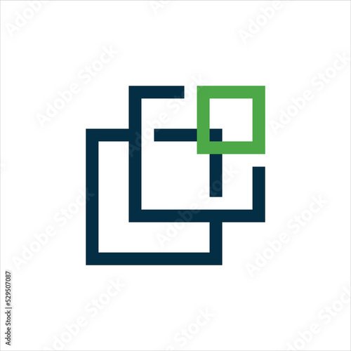 corner logo vector line template