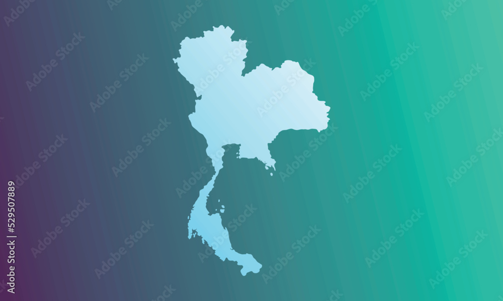 thailand map background with blue and green gradient