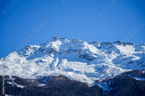 Alps, snow covered mountains