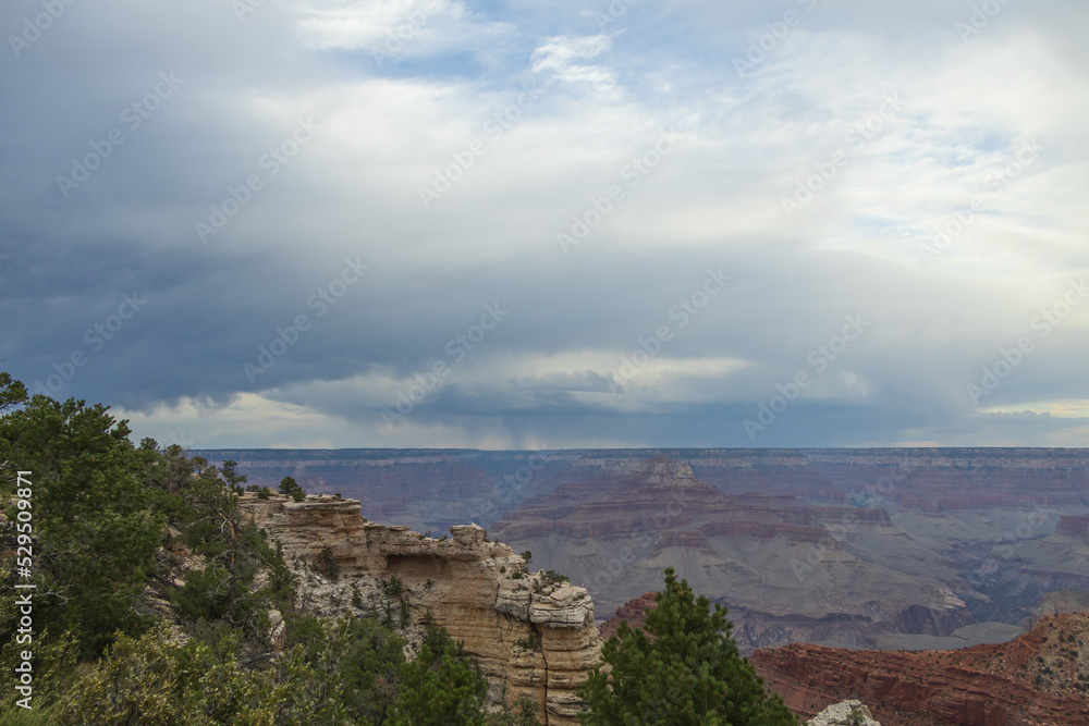Storm over the Grand Canyon viewed from the South Rim