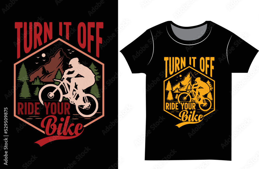Bicycle t shirt design. Bicycle t shirt design.