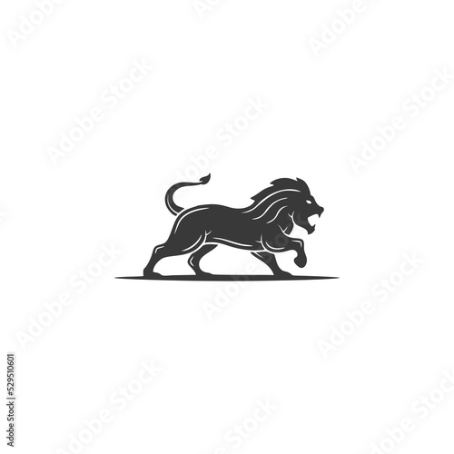 unique lion logo illustration