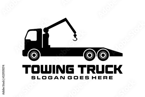 Tow Service Towing Truck Company Logo Template Vector