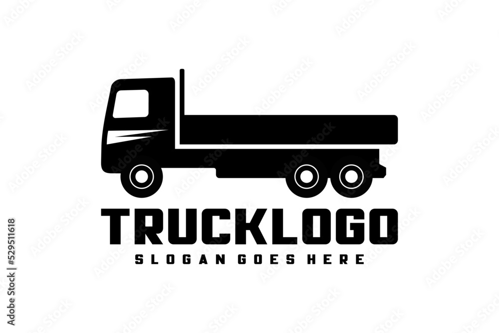 Vector trucks icons. Truck silhouette illustration vector