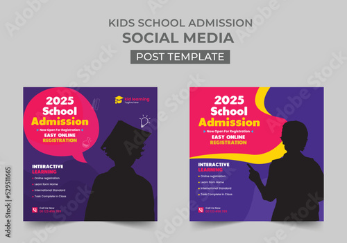 Back to school social media post design