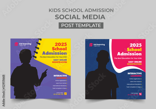 Back to school social media post design