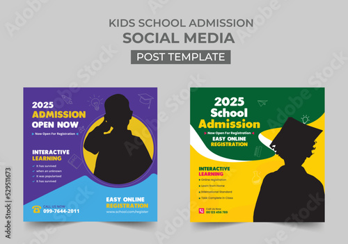 Back to school social media post design