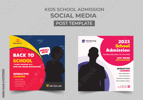 Back to school social media post design