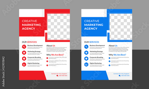 flyer corporate company creative professional attractive minimal abstract marketing informative magazine advertising business flyer leaflet template design