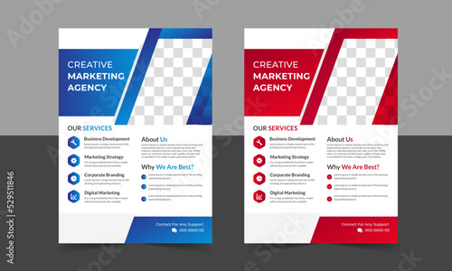 flyer corporate company creative professional attractive minimal abstract marketing informative magazine advertising business flyer leaflet template design