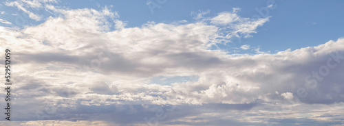 White illuminated clouds in...