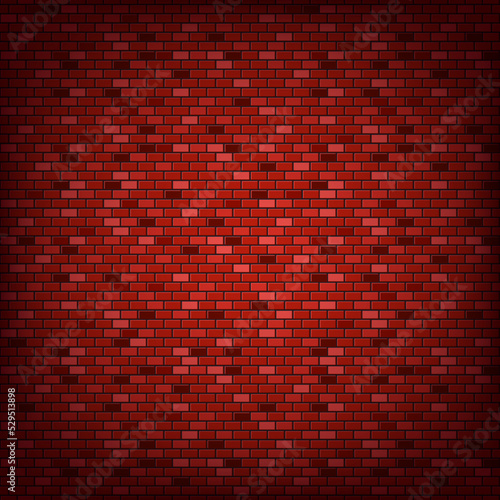 Dark red brick wall vector background