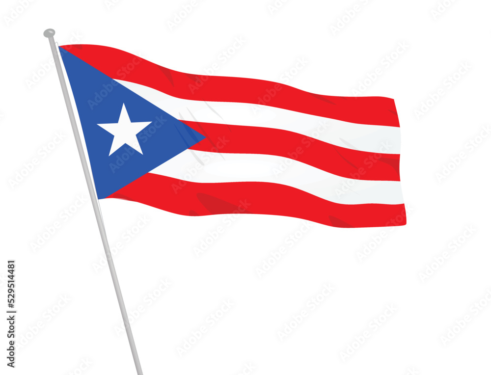 Fototapeta premium Puerto Rico national flag. vector illustration