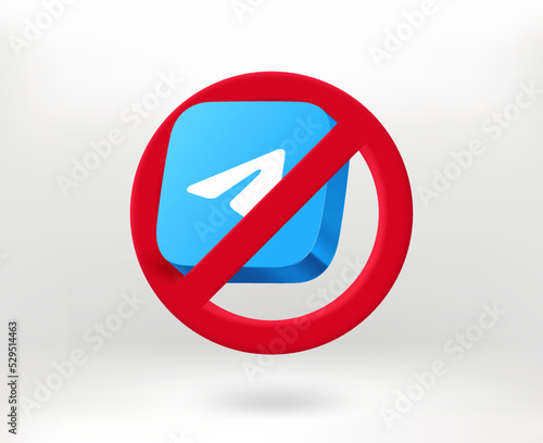Forbidden messengers sign. 3d vector illustration
