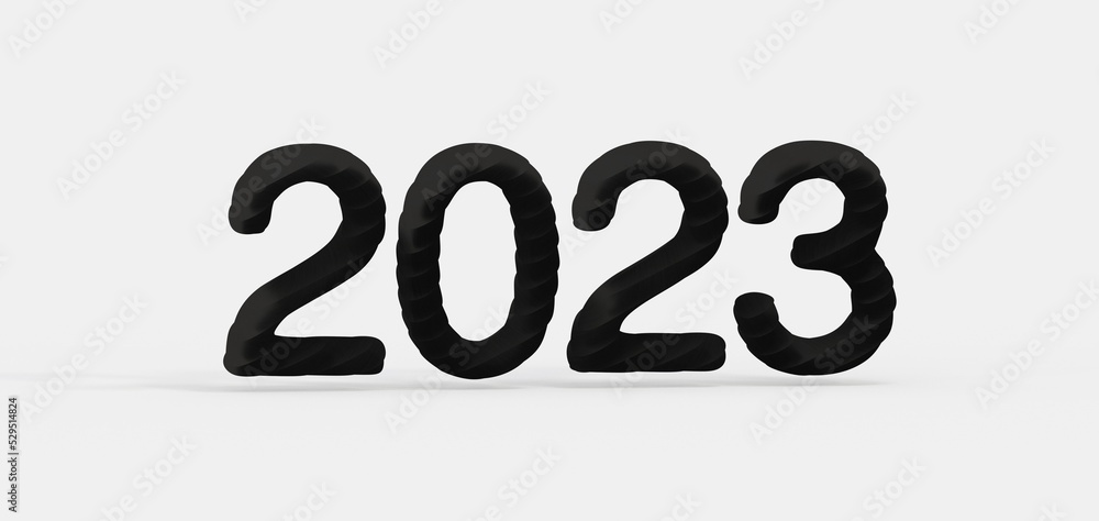 Typography design of 2023 with 3d style Typography design of 2023 with 3d style