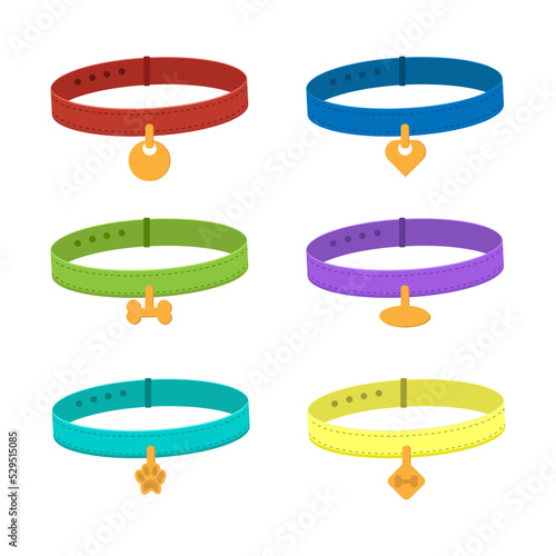 Obraz na płótnie Pet collar icon of vector illustration for web and mobile design For dogs cats animal accessories w salonie