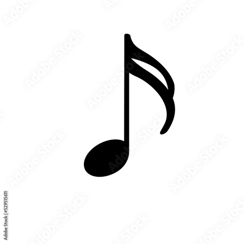 Musical notes icon. Melody or tune for mobile web.