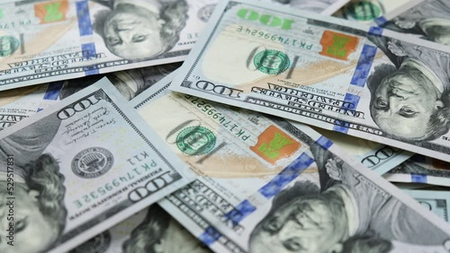 Wallpaper Mural Timelapse of counting money. Pile of american dollars. New hundred dollar bills. Inflation and deflation concept. Hundreds usd. Money pattern. Close-up in 4K, UHD Torontodigital.ca