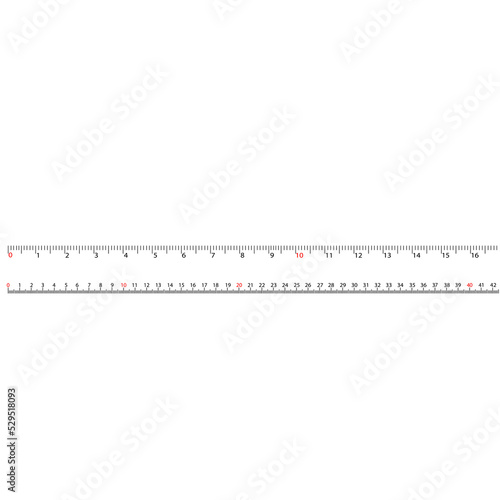 Length measurement scale chart.