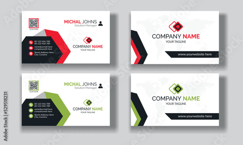 White minimal business cards, Modern business card design template, Simple business card template, Creative and professional business card design and Individual visiting cards.