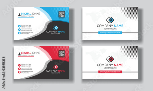 White minimal business cards, Modern business card design template, Simple business card template, Creative and professional business card design and Individual visiting cards.