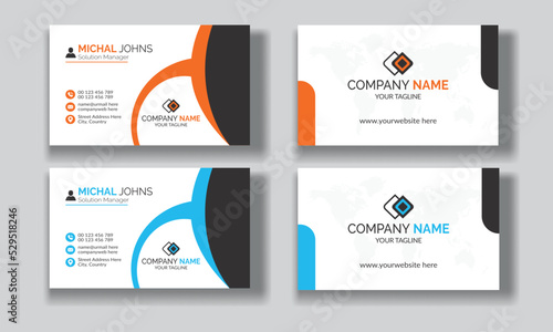 White minimal business cards, Modern business card design template, Simple business card template, Creative and professional business card design and Individual visiting cards.