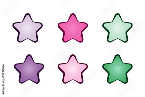 Multicolored stars on a white background  vector illustration