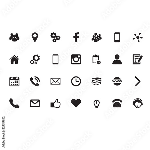 set of icons