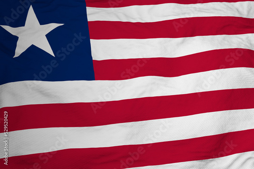 Liberian flag in 3D rendering