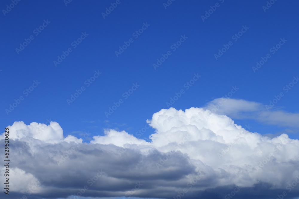 white fluffy cumulus clouds and blue sky with free space white fluffy cumulus clouds and blue sky with free space