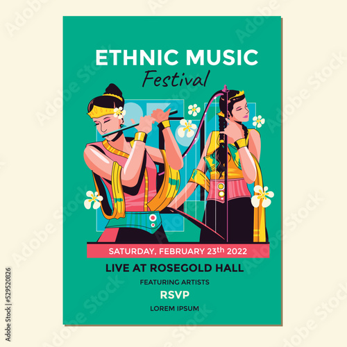 Ethnic music poster concept