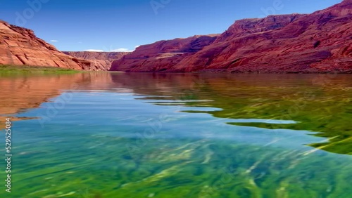 Alga in Colorado River - Horseshoe Bend, Arizona