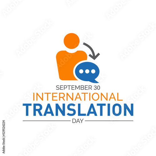 International translation day. September 30. Vector illustration of international translation day.. Holiday concept for banner, poster, card and background design.