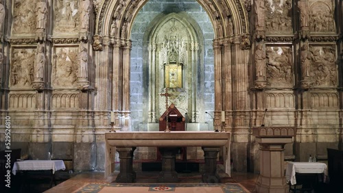 Chapel of the Relic of the Holy Grail inside Valencia Cathedral, Holy Chalice, Spain