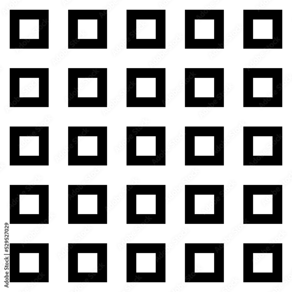 Transparent PNG file black and white seamless vector graphic of a grid of five by five squares with a thick border Transparent PNG file black and white seamless vector graphic of a grid of five by five squares with a thick border
