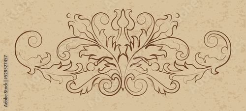 Decorative polygraphic element, Retro Monogram design elements, Retro сalligraphic template vector Luxurious border, Decorations  elegant royal lines, Flourish calligraphy monogram, Vector