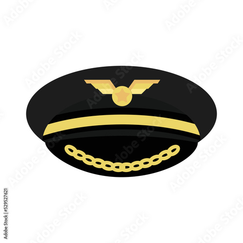 Pilot hat vector drawing captain cap illustration design