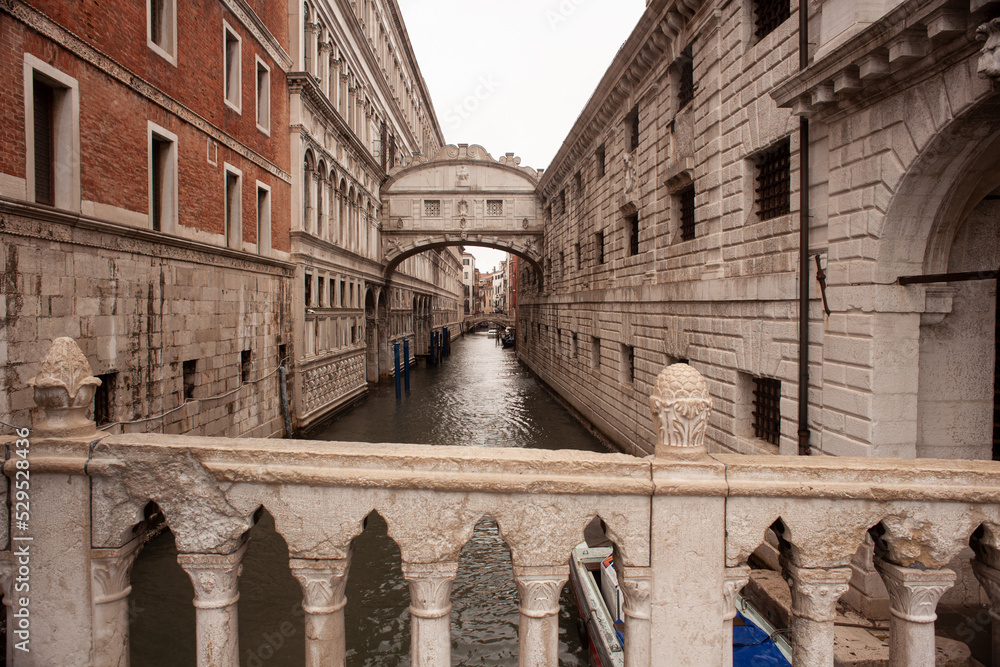 View of Bridge of Sighs in Venice