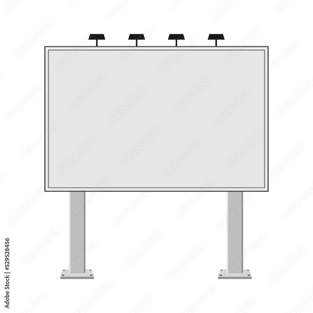 Road billboard realistic template . Advertisement panel horizontal outdoor mock ups. Street ads illuminated hoarding empty blank layout. Vector Road billboard realistic template . Advertisement panel horizontal outdoor mock ups. Street ads illuminated hoarding empty blank layout. Vector