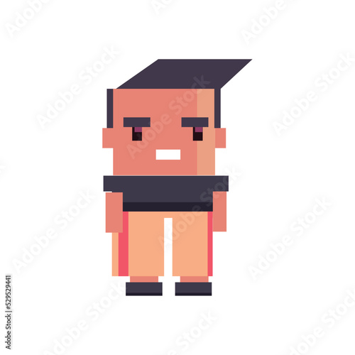 flat 8-bit guy illustration
