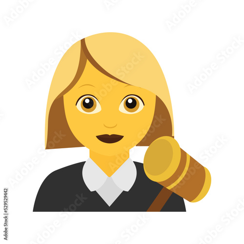 Judge emoji vector illustration