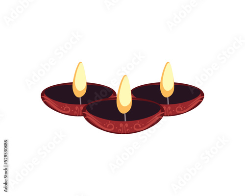flat diwali candles