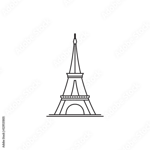 Eiffel tower vector icon