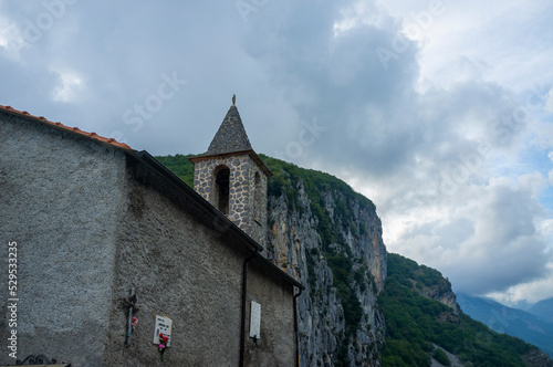 Old country church in the Argentina Valley, green alp's valley of Liguria Region (Northern Italy) located close to the French borders.